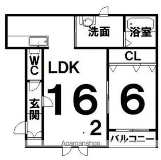 ルゼルK【202号室】の間取り