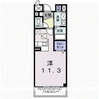 ジュネス絹の台【1階】の間取り