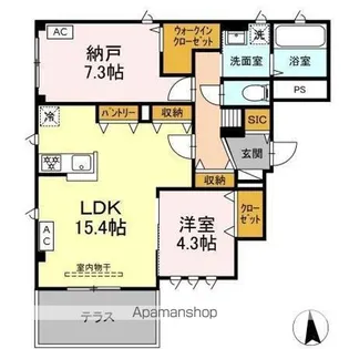 ノエル高砂【1階】の間取り
