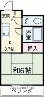 シャンブル ブランシュ【2階】の間取り