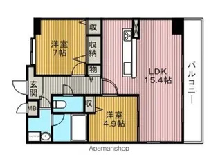 デイグラン緑丘【4階】の間取り