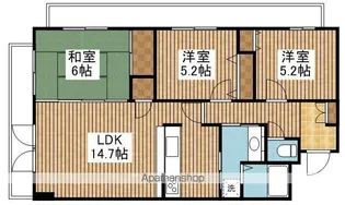 ダイアパレス東堀通り【401号室】の間取り