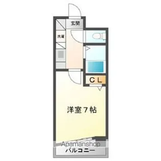 エステート記念橋 大幅リフォーム・UB交換【4階】の間取り