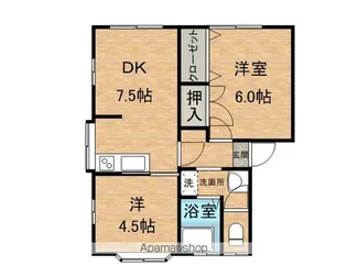 スカイハイツ倉永【101号室】の間取り