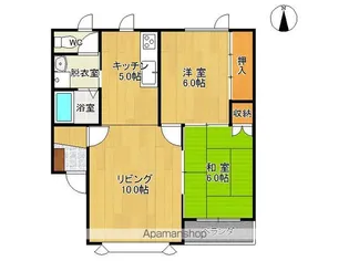 グリーンアヴェニューⅠ【102号室】の間取り