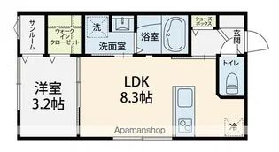 (仮称)GO FUN APARTMENT 矢木【203号室】の間取り