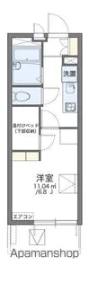 レオパレス片野N【407号室】の間取り