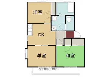 サンハイツ甲田 C棟【202号室】の間取り