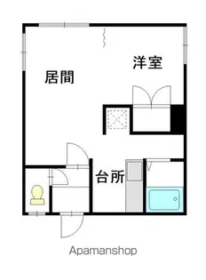 ハイツカワタ【1B号室】の間取り