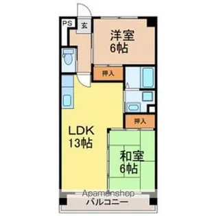 メゾンパトラージュ【2G号室】の間取り