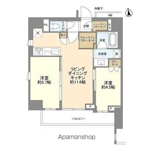 ルジェンテ上野稲荷町【12階】の間取り