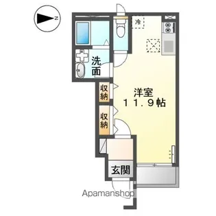 サンパレス白石【1階】の間取り