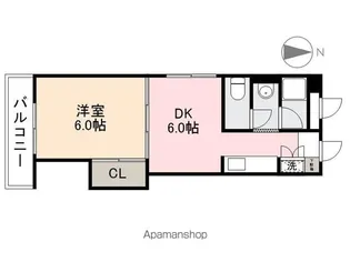 リバーボールマンション【5階】の間取り