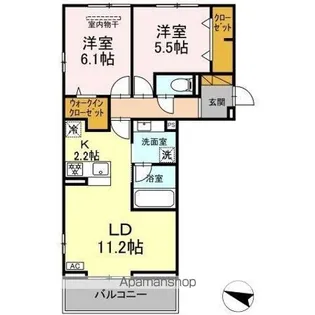 リシェスみのり台 A・B・C C棟【3階】の間取り