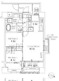 パークアクシス三宿【4階】の間取り