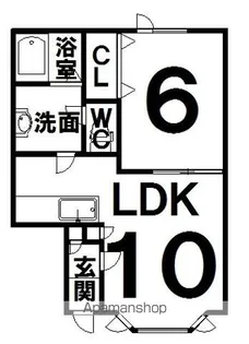 メモリアルウエストハイツ【101号室】の間取り