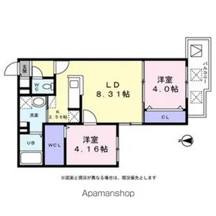 ボア ソルテ【2階】の間取り