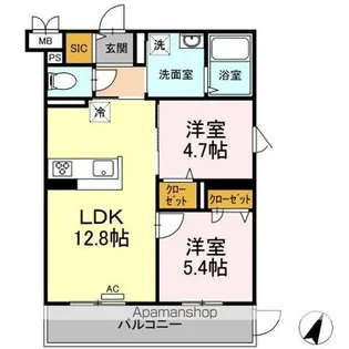 グランジュール大手町【1階】の間取り