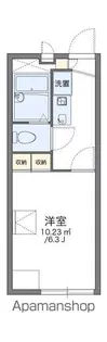 レオパレスPAL【102号室】の間取り