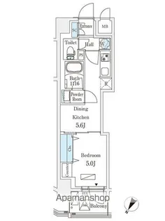 ロイジェント駒込六義園【5階】の間取り