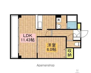リバーブル檀渓【302号室】の間取り