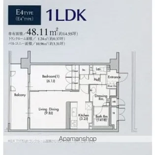 グラン・アベニュー 名駅【4階】の間取り