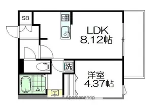 アクアヴィータ【202号室】の間取り