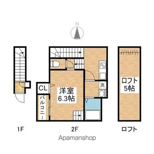 RESIDENCE R名古屋【2階】の間取り