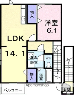 ノースヴィリッジⅡ【201号室】の間取り