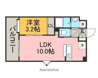 サヴォイセントオブガーデン【13階】の間取り