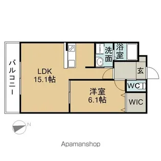 アークサガン【1階】の間取り