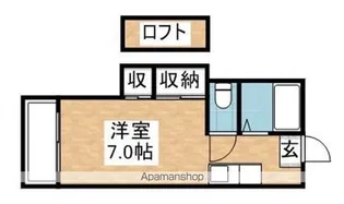 UP−ONE【207号室】の間取り
