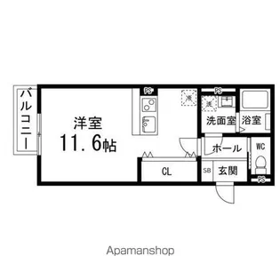 NEMO泉中央【201号室】の間取り