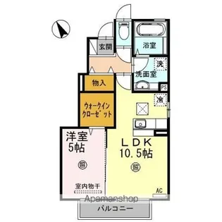セジュール角木【101号室】の間取り