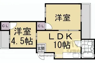 大鳳ハイツ【4階】の間取り