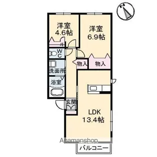 シャーメゾンコリーヌ【2階】の間取り