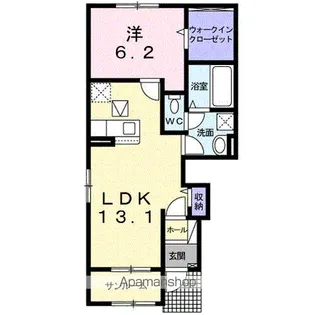 ノーブルA【101号室】の間取り