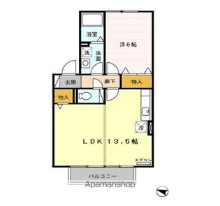 セジュール豊栄東栄町【1階】の間取り