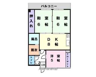ホワイトキャッスル【406号室】の間取り