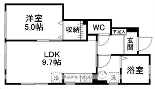 Kメゾン南光台南【101号室】の間取り