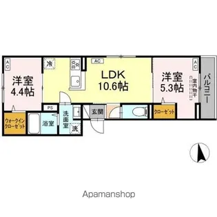 グラナーデ西新井栄町【3階】の間取り