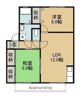 パークヒルイガワD棟【203号室】の間取り