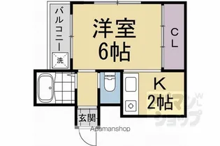 中之町ハイツ【305号室】の間取り
