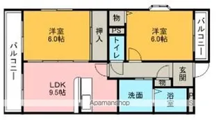 ボナール佐古木【1階】の間取り