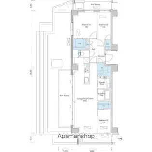 デュオフラッツ篠崎【8階】の間取り