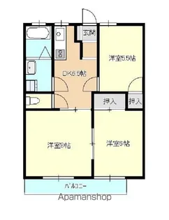 コーポカシムラ A棟【1階】の間取り