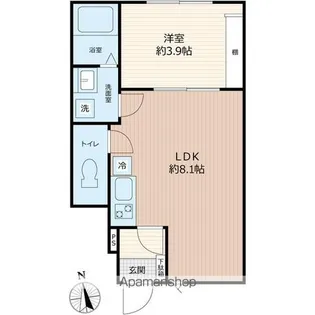 モンターニュ薬園台【1階】の間取り