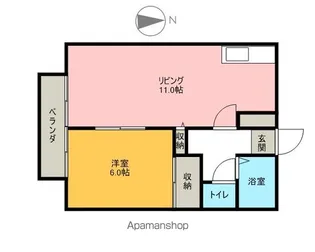 ドミール西平C【2階】の間取り