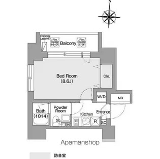 コンフォリア・リヴ森下MUTIO【5階】の間取り