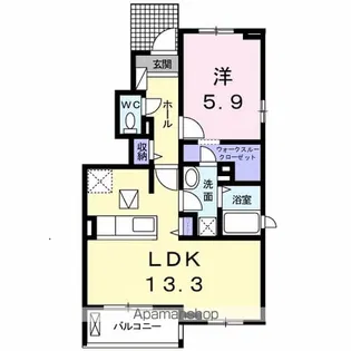 パイン ガーデン悠【1階】の間取り